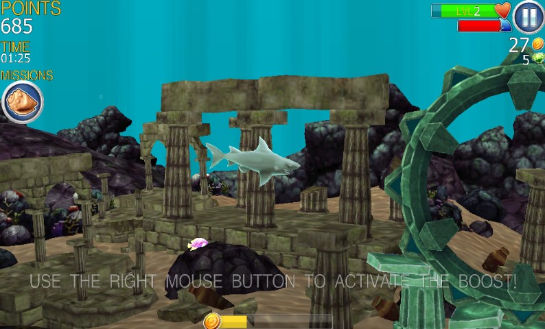 Crazy Shark is an arcade-style ocean game