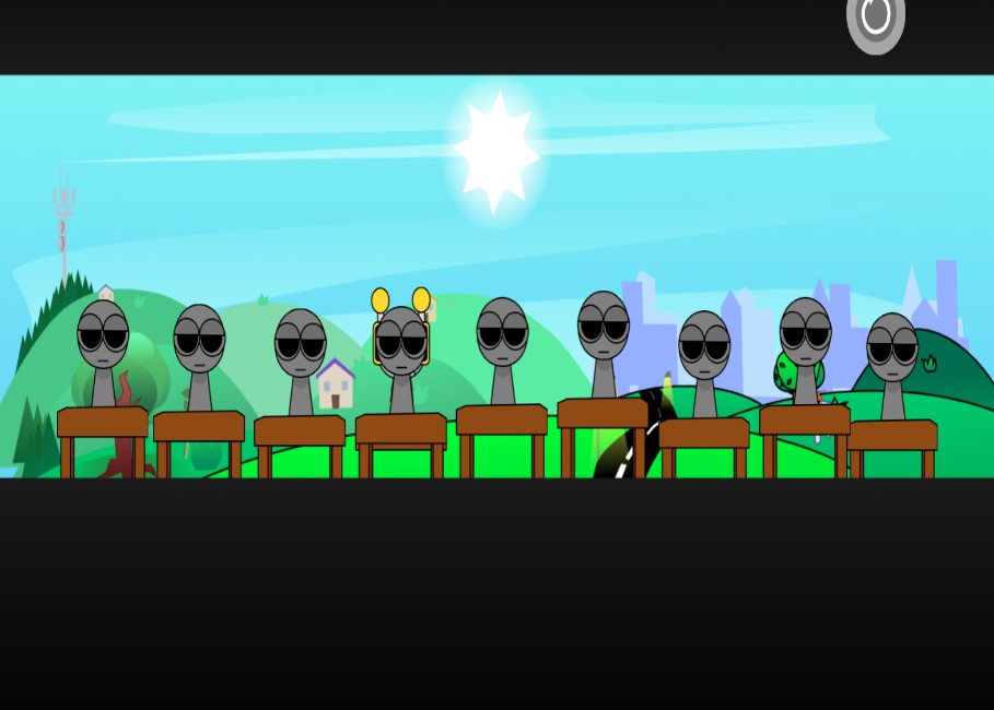 Mini Sprunki Pyramixed: But Little Minis Deluxe characters explore pyramixed puzzle levels in deluxe style